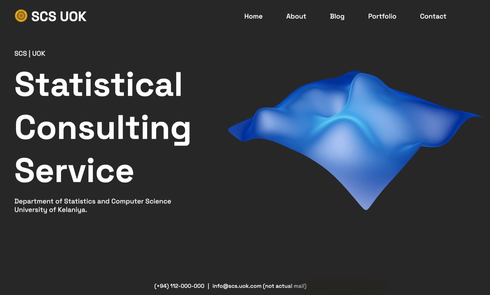 Screenshot of DSCS Website, FOS, UOK