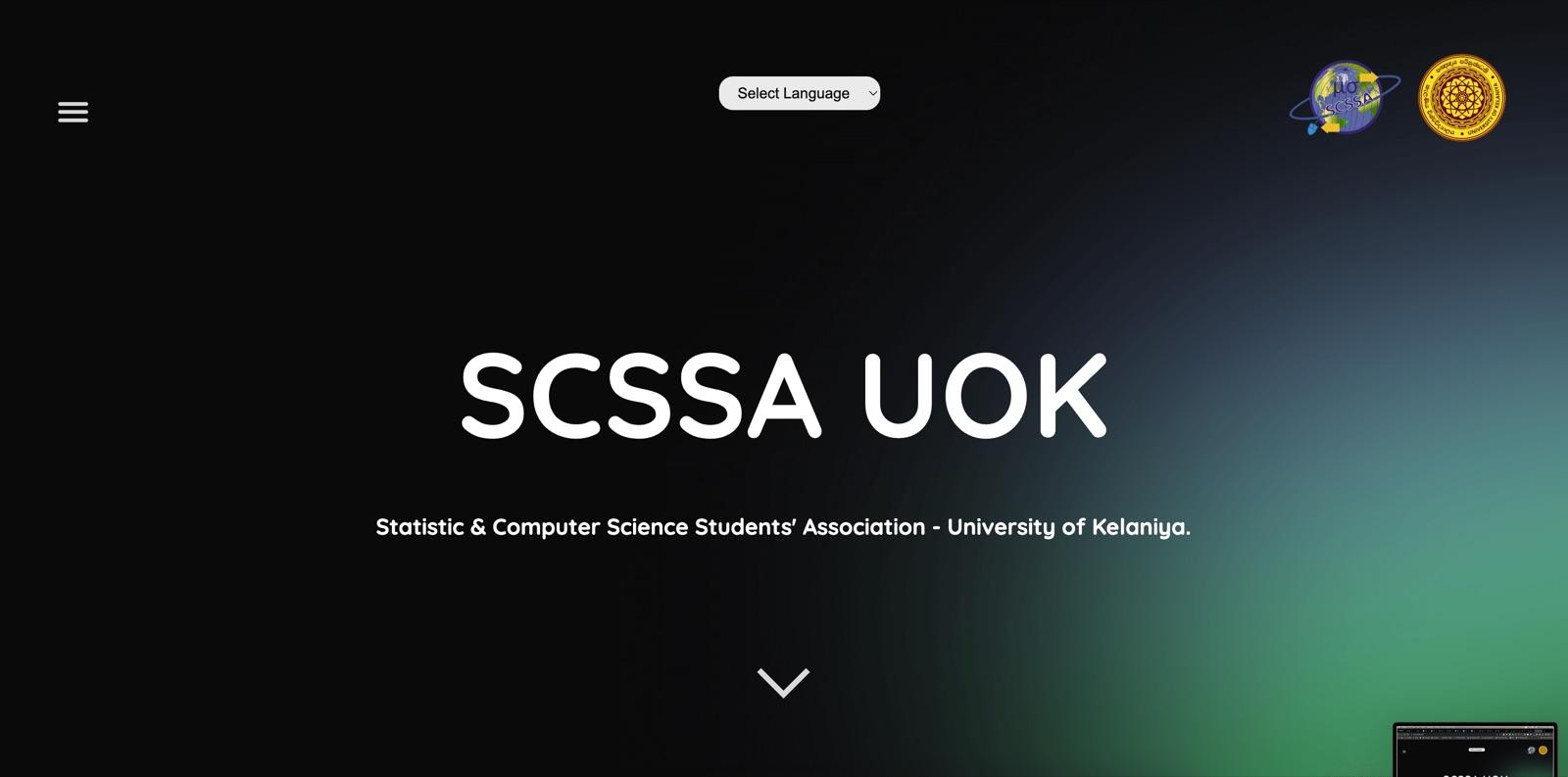 Screenshot of SCSSA | UOK