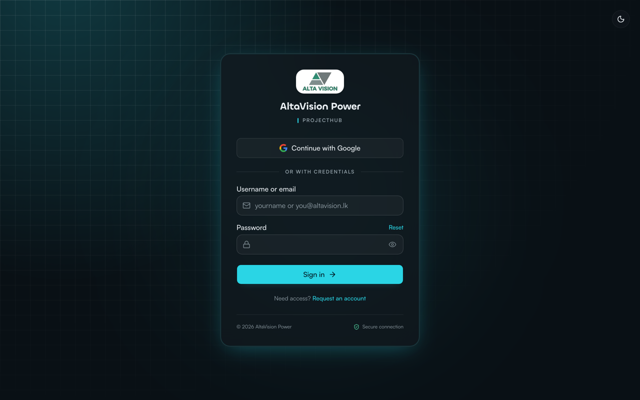 Screenshot of Alta Vision Power Systems